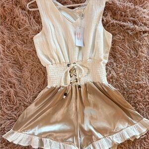 House of Wallace Chanta Romper champagne